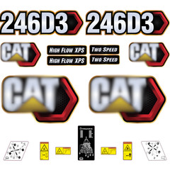 Compatible with 246D3 Decal Kit Skid Steer Stickers – Free Shipping – 3M Vinyl