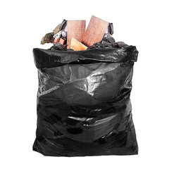 44-45 Gallon Heavy Duty Trash Bags 1.4 Mil Black Leak-Proof 100 Ct Made in USA