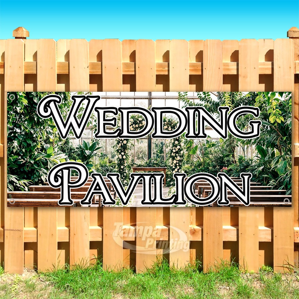 WEDDING PAVILION Advertising Marriage Vinyl Banner Flag Sign USA SB11220