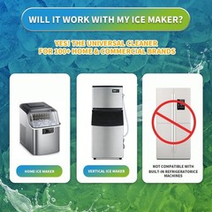 Odorless Ice Maker Cleaner and Descaler – 16 Fl Oz – Compatible with All Brands