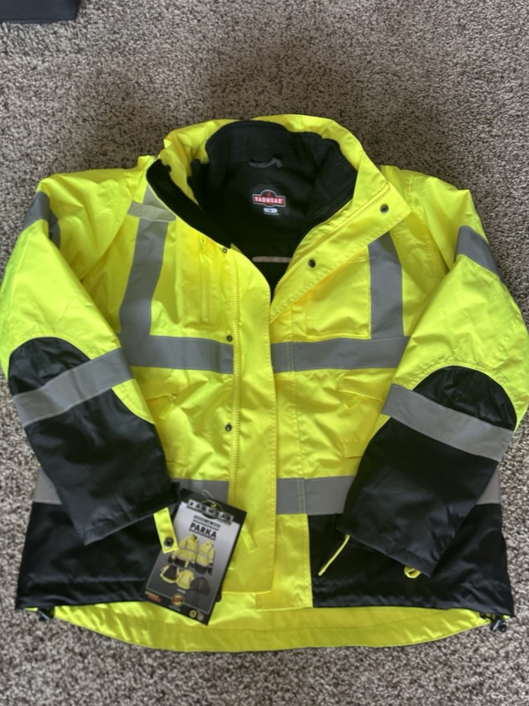 Radians Radwear 3 In 1 Weatherproof Heavy Duty Insulated Hi Vis Parka