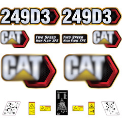 Compatible with 249D3 Decal Kit Skid Steer Stickers – Free Shipping – 3M Vinyl