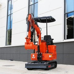 1 Ton Mini Excavator + Mini Skid Steer Loader 13.5HP B&S Gas EPA Free Shipping