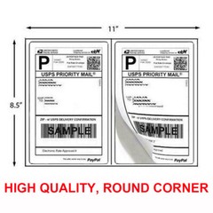 500-8000 Mailing Shipping Labels 8.5″x5.5″ Round Corner Half Sheet Self Adhesive
