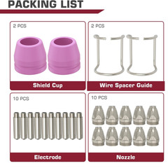 ARCCAPTAIN AG60 Plasma Cutter Torch Consumables Kit for CUT 60HF CUT55 PRO 24PCS