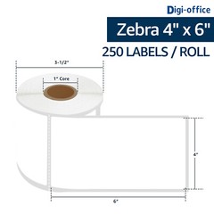 4X6 250/500 Labels Direct Thermal for Zebra LP2844 LP2844-Z GX420T Eltron ZP450