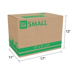 (10 pack) Small Moving Boxes, 17 in. L x 11 in. W x 12 in. H, Kraft
