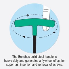Bondhus 15290 6″ Hex T-Handles w/Cushion Grip,3/32-to-3/8″ Sizes,10 PC Set