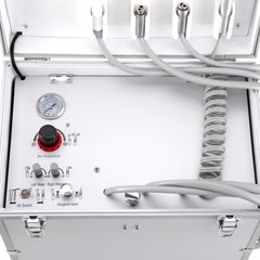 Dental Portable Mobile Delivery Unit System With Air Compressor 4Hole Suction