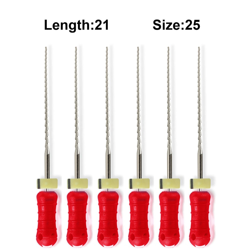 Sky Choice Hedstrom Files – 21 mm Length, Size 25 Red w/Rubber Stopper 6/Pkg