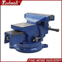 Findmall 6″ Heavy Duty Bench Vise with Anvil Swivel Table Top Clamp Locking Base
