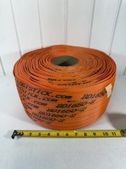 Heavy Duty 3/4 in x 1650 ft Bulk Roll Woven Poly Cord Strapping Orange Polywoven