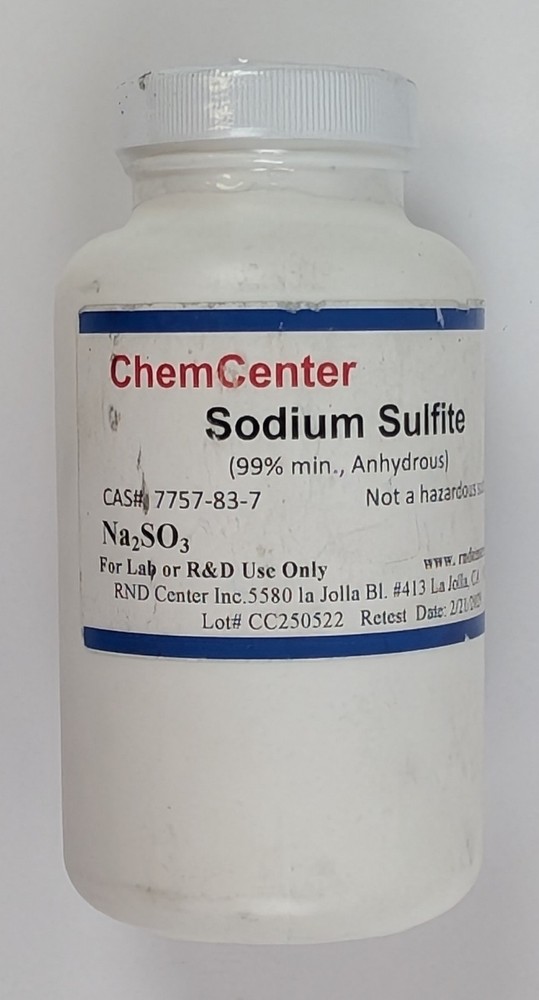 ChemCenter Sodium Sulfite Anhydrous 99% Min Powder 1 lb