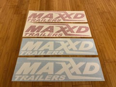 MAXX-D TRAILER DECALS Stickers MAXXD Old Design (Set 2) 12″-48″ Red or White
