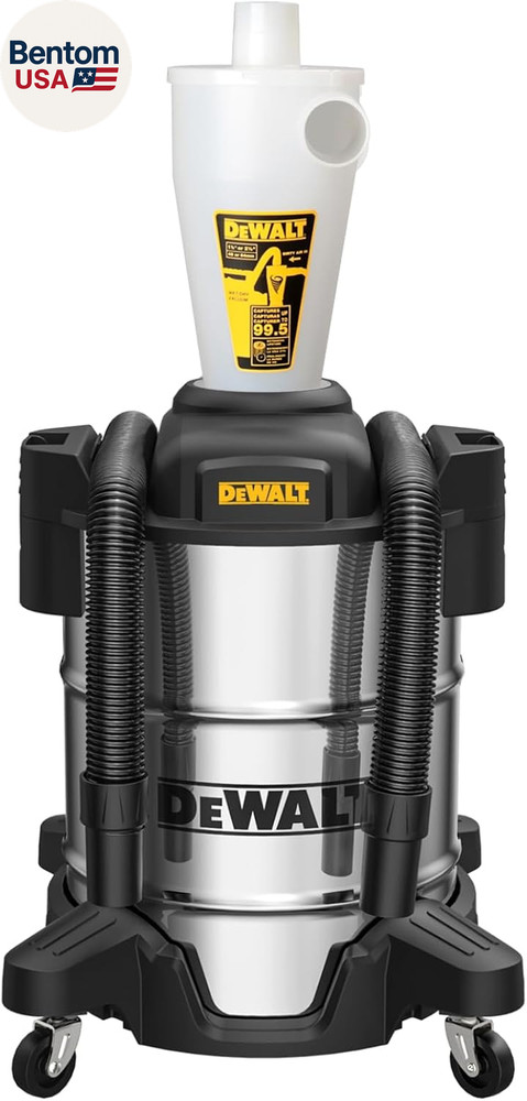 DEWALT Dust Separator with 10 Gallon Stainless Steel Tank, 99.5% Efficiency Cycl