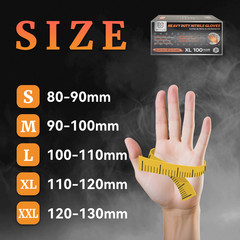 Heavy Duty Orange Industrial Nitrile Gloves with Raised Diamond Texture, 8-mil