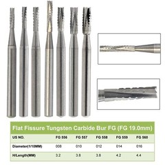 Wave Dental Carbide Bur FG330 Round 1/4 2 4 6 8 557 Friction Grip High Speed Bur