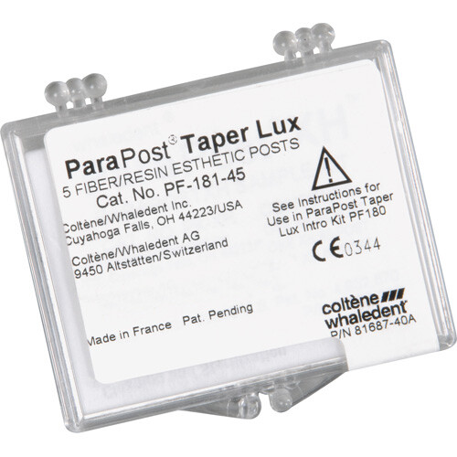 Coltene Whaledent PF181-4.5 ParaPost Taper Lux Fiber Resin Posts Size #4.5 5/Pk