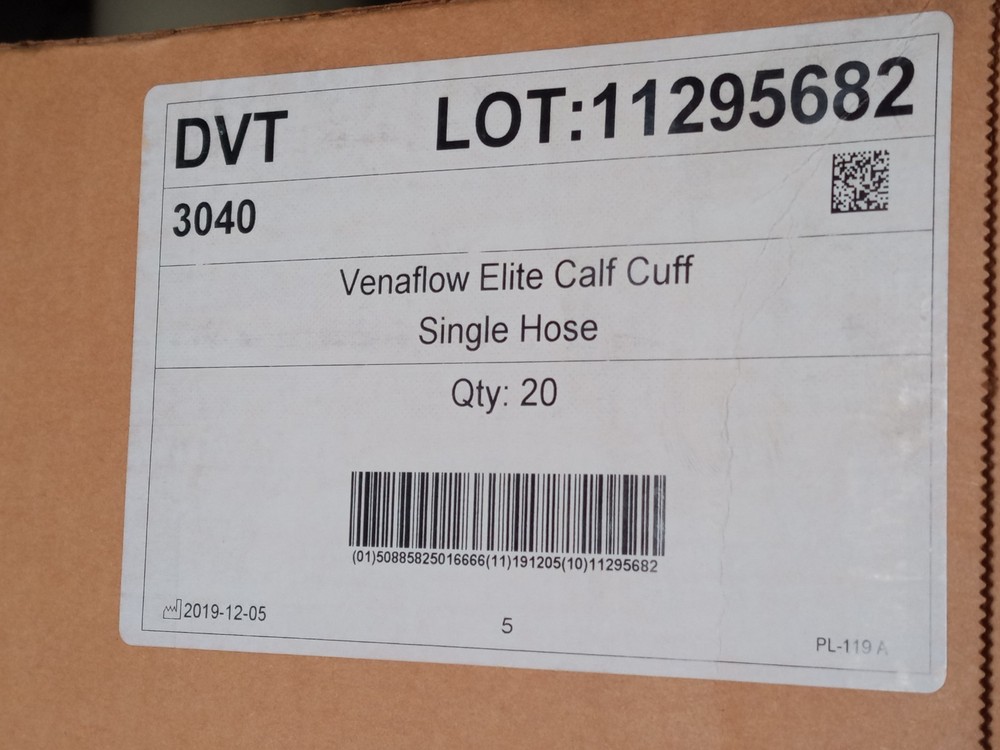 1 Case of Stryker 3040 Venaflow Elite Calf Cuff Single Hose, 20/box, as shown