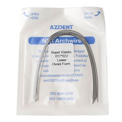 10 Pack AZDENT Dental Orthodontic Arch Wire Niti Super Elastic Rectangular Ovoid