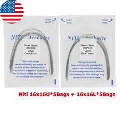 100PCS Dental Orthodontic Arch Wire Niti Stainless Steel Round Rectangular Ovoid