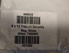 ControlTek TripLOK Security Bags White 9″x12″ 585032 73609W 100ct