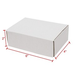 6x4x2” Shipping Boxes 50 Pack White Corrugated Cardboard Box Mailer Paper Boxes