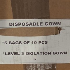 Disposable Level 3 Isolation Gown 50 Pack (5×10) for Dental Lab & Cosmetology