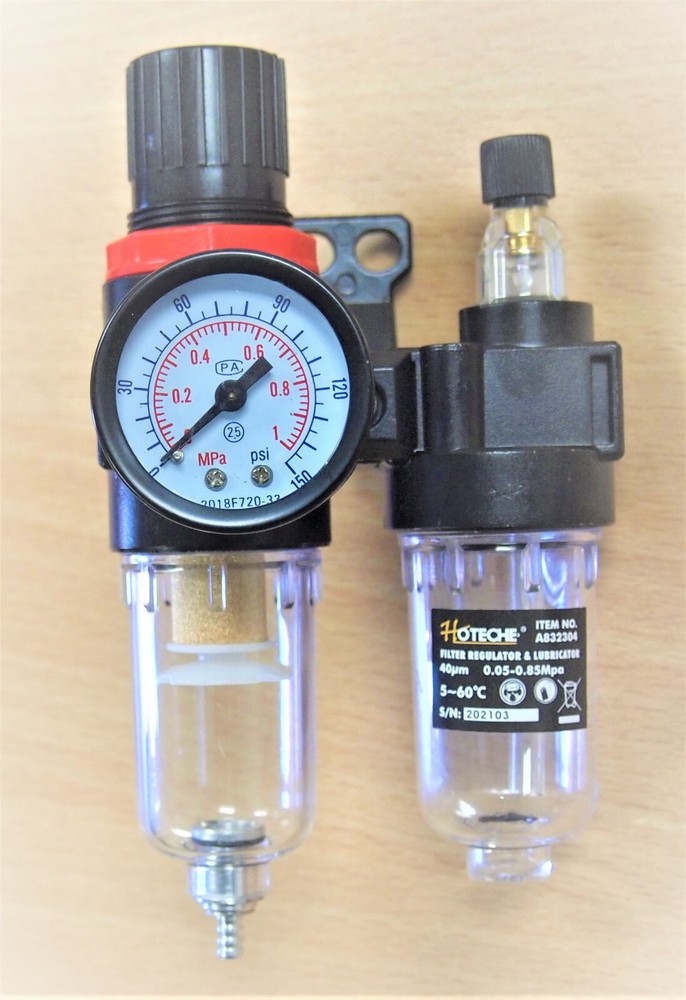 HOTECHE A832304 Air Filter Regulator Lubricator 1/4″ NPT With Gauge
