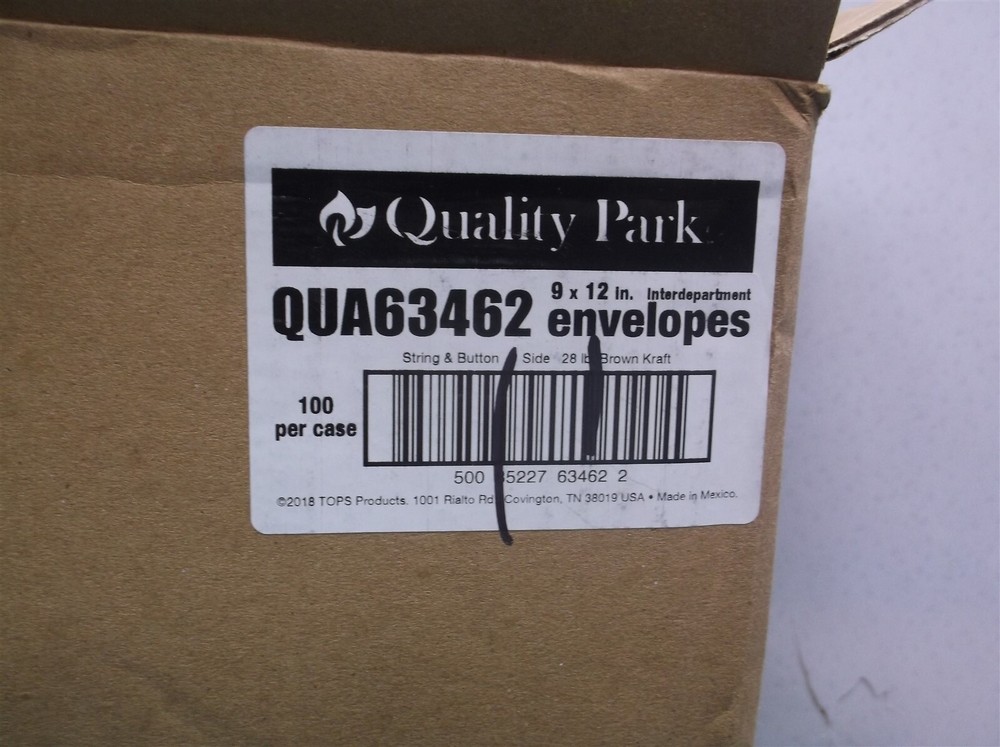Quality Park 1-Side Print Inter-Department Envelopes Brown 9 x 12 100 ct (63462)