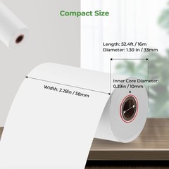 Eco-Friendly 2 1/4 x 50 Thermal Paper Rolls – Fits Most POS Printers