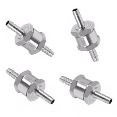 4 Pcs 8mm 5/16″ Fuel Non-Return One Way Check Valve Petrol Diesel Oil Aluminum
