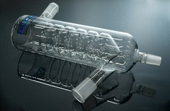New Glass cold trap (29/42 jts) per angle with 500ml flask and swing adapter.