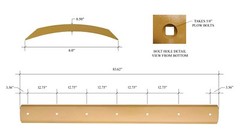E10021 – 2 Scraper Box Blades w Bolts, fits some Gannon, 7 Bolt, 1/2″x6″x83.63″