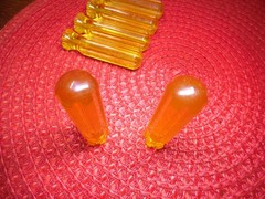 6 Amber/Yellow Blank Screwdriver File Pick Awl Handles 3″ DIY Tool Grips MI USA