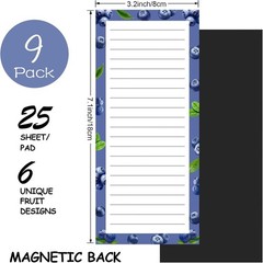 8+1 Pack Magnetic Grocery List Notepads Shopping Lists Pads for Refrigerator Fri