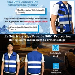 VVHOOY Cooling Vest for Men&Women,Reflective Ice Vest with 20 PCS Reusable Ic…