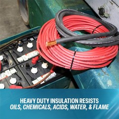WELDING CABLE 1/0 RED Per-Foot CAR BATTERY LEADS USA NEW Gauge Copper Solar