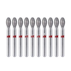 10pcs/Kit AZDENT Dental Diamond Burs Football #368-023F #379-023F Fine Red