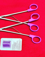 3pc-Open Surgery Large-Size Hem-O-Lok Applier With Clips Best Quality Reusable