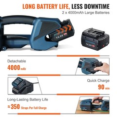 VEVOR Automatic Electric Strapping Machine Tool for PP/PET 0.35″-0.63″ Straps
