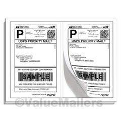 Labels Premium Mailing Shipping 8.5×5.5 Half-Sheet Self Adhesive 100 -10000 USA