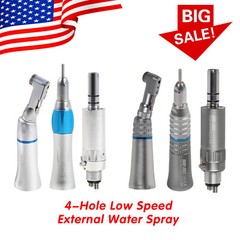 NSK Style Dental Latch/Push Slow Speed Handpiece Contra Angle Air Motor 2/4Holes