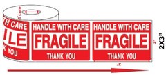 2 RollS 1000 2 x 3 FRAGILE HANDLE WITH CARE Stickers Labels