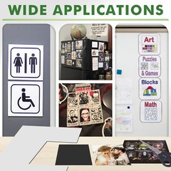Strong Flexible Self-Adhesive Magnetic Sheets 8.5 x 11 20 Mil 12PCs Stone City