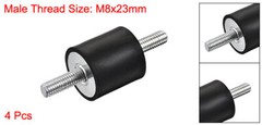 4pcs M8 Rubber Mounts Male Shock Absorber for Motor Generator Compressor