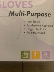 200 Cast Poly Multi-Purpose Powder Free Size Xlarge Gloves 1 Box