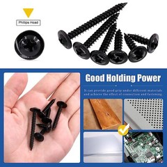 Modified Truss Head Self piercing sharp point Screws #8x 1/2″- 3″ K-Lath Black