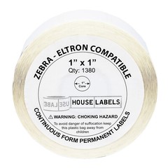 ZEBRA / ELTRON 1×1 (1″ x 1″) SQUARE Direct Thermal Labels – (1) Roll of 1380