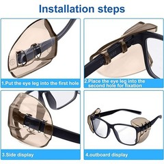 1~200 Pairs Side Shields For Eye Glasses Slip On Safety Glasses Shield Universal